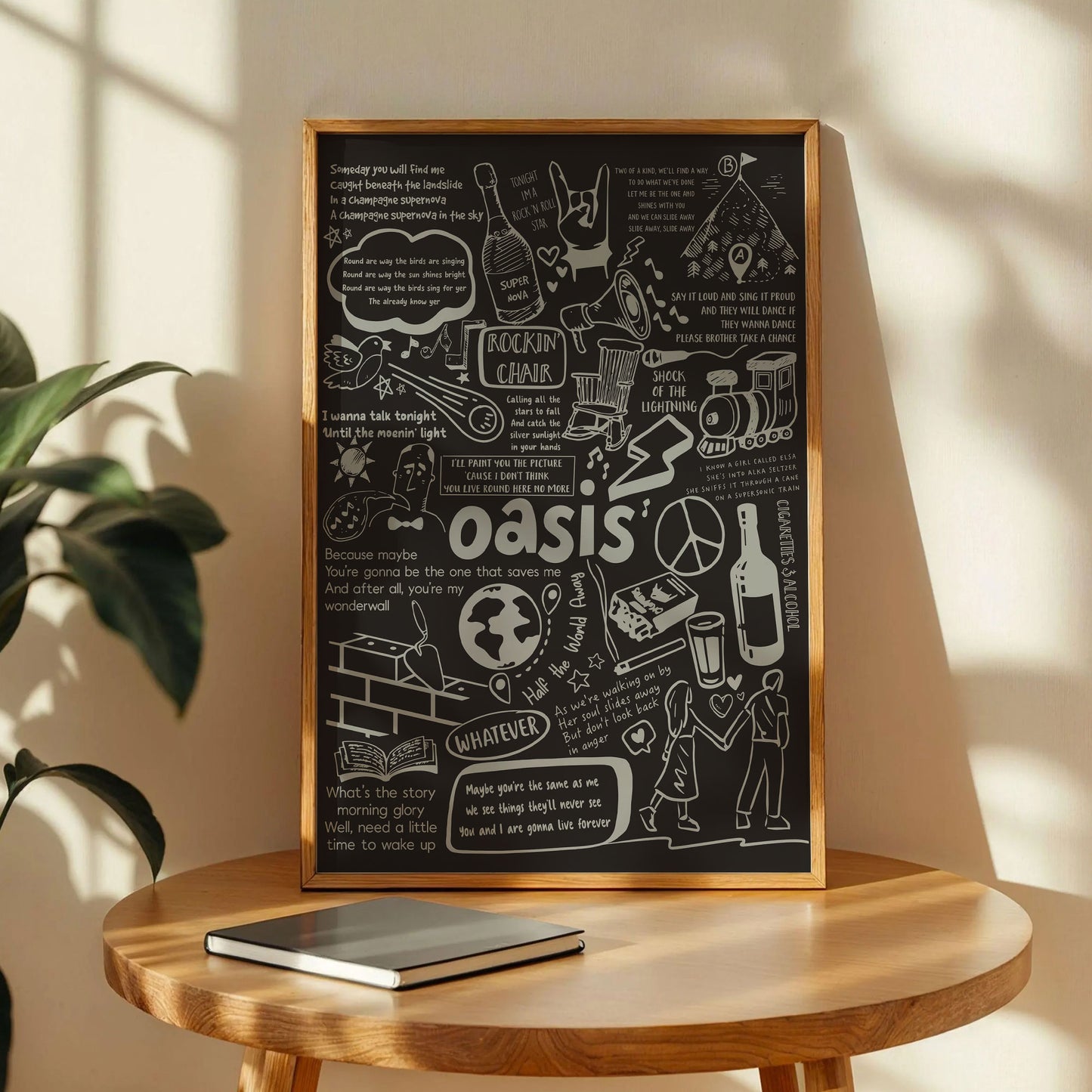Oasis Lyric Album Print