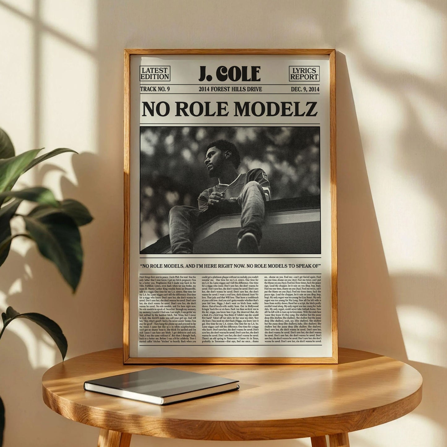 J. Cole No Role Modelz Poster