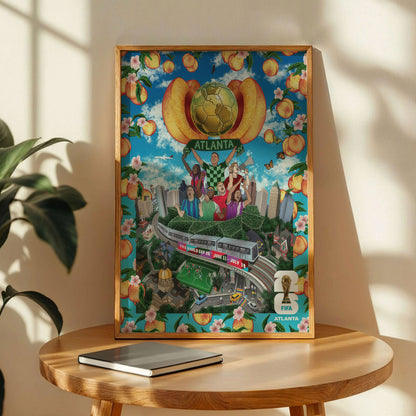 Atlanta Host City Football Poster