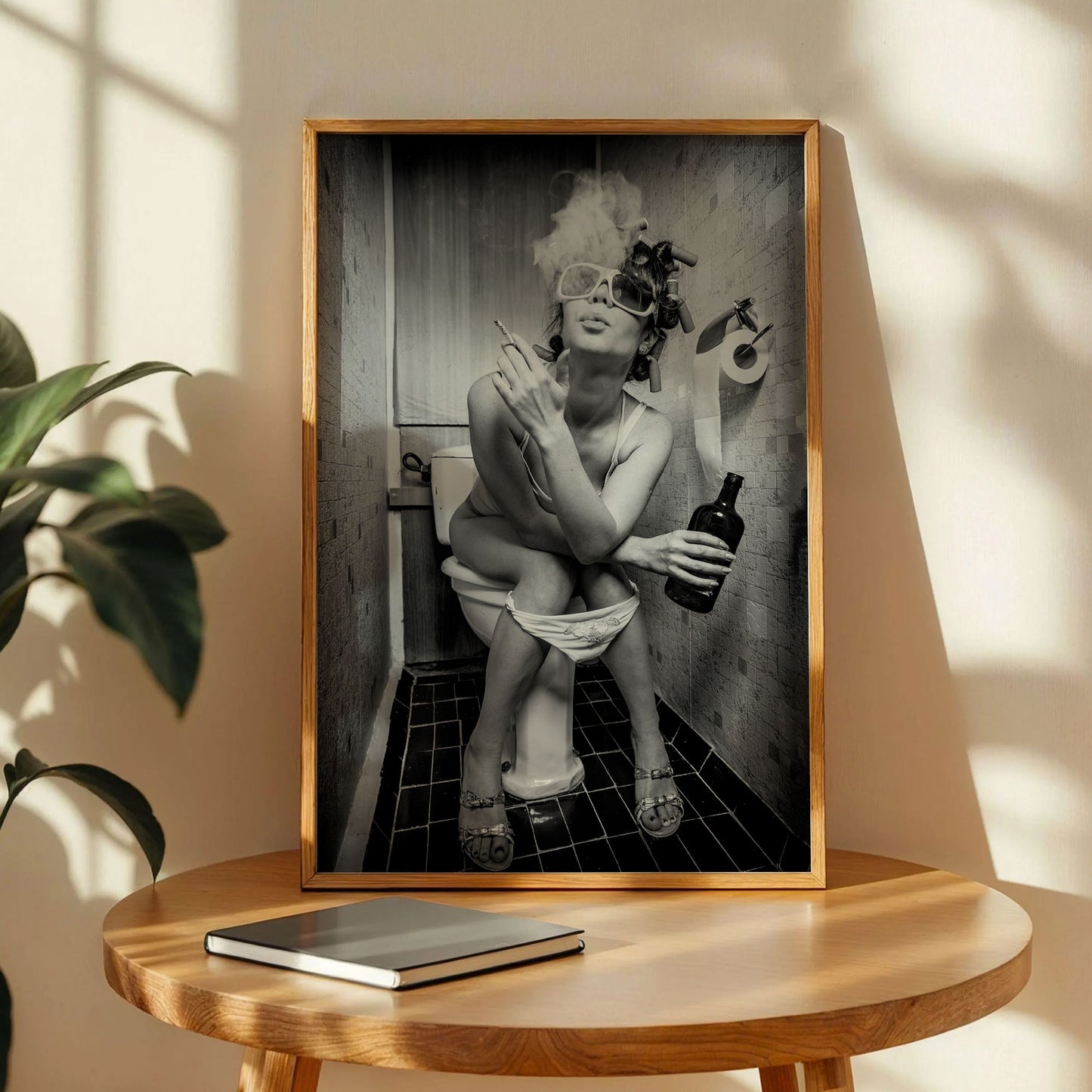 Lady on the Toilet Poster