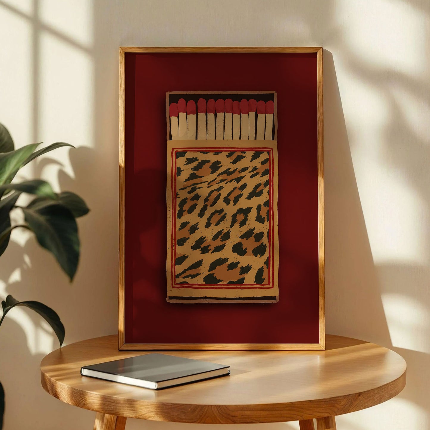 Retro Leopard Matchbox Printable Wall Art
