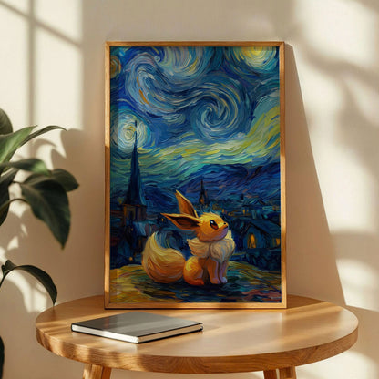 Eevee The Starry Night Poster