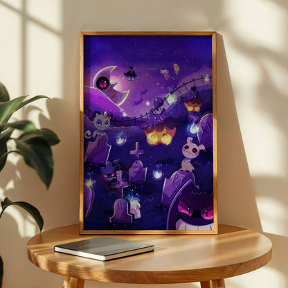 Spooky Pokémon Ghost Wall Art