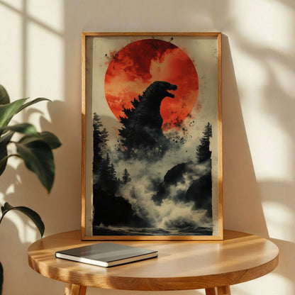 Vintage Godzilla Sci-Fi Movie Poster