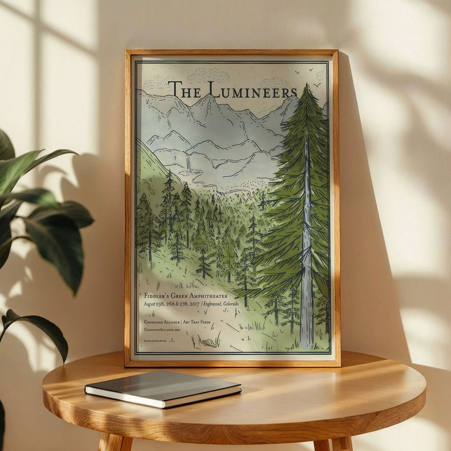 Pine Tree Landscape Poster