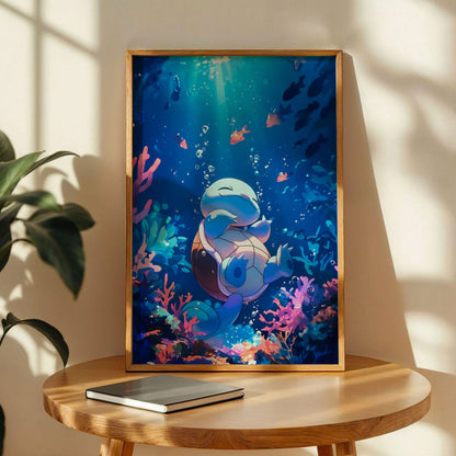 Squirtle Submersed Pokemon Poster
