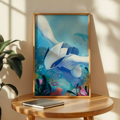 Pokémon Lugia Swimming Underwater Art