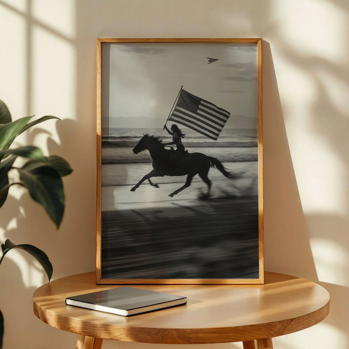 Black and White Western Cowboy Poster