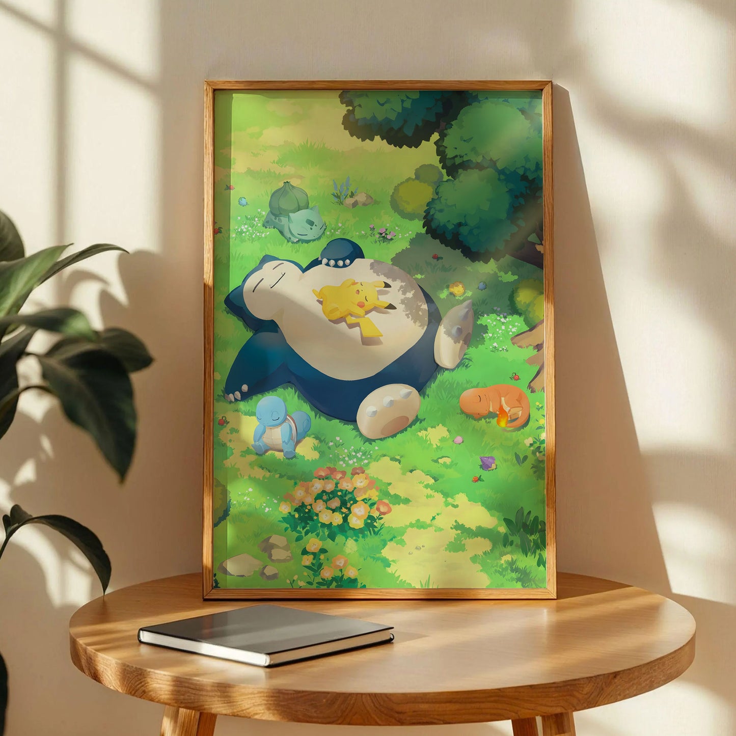 Snorlax, Pikachu Sleep Wall Art