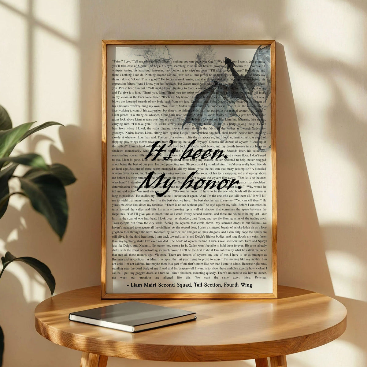 Fourth Wing Quote Wall Art