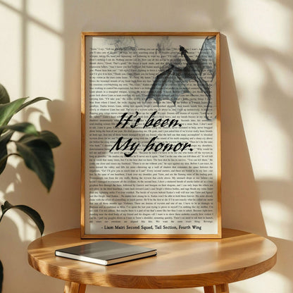 Fourth Wing Quote Wall Art