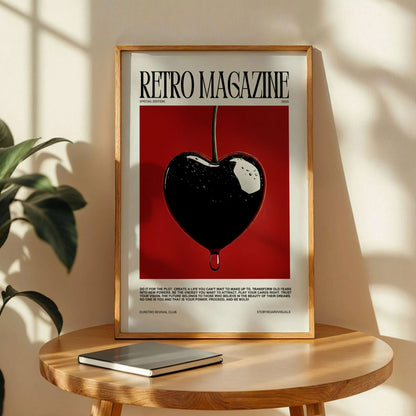 Retro Magazine Cherry Wall Art