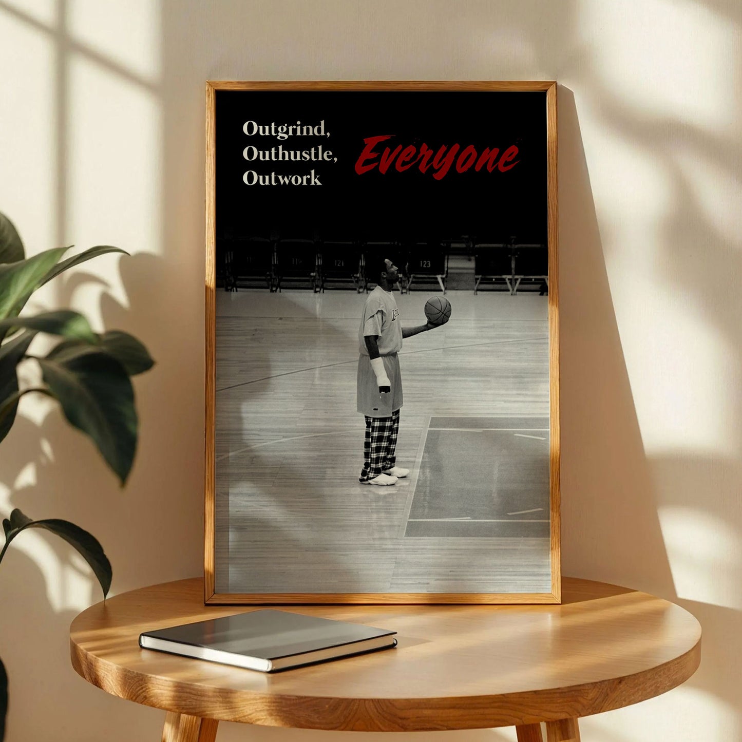 Kobe Bryant Outwork Everyone Poster