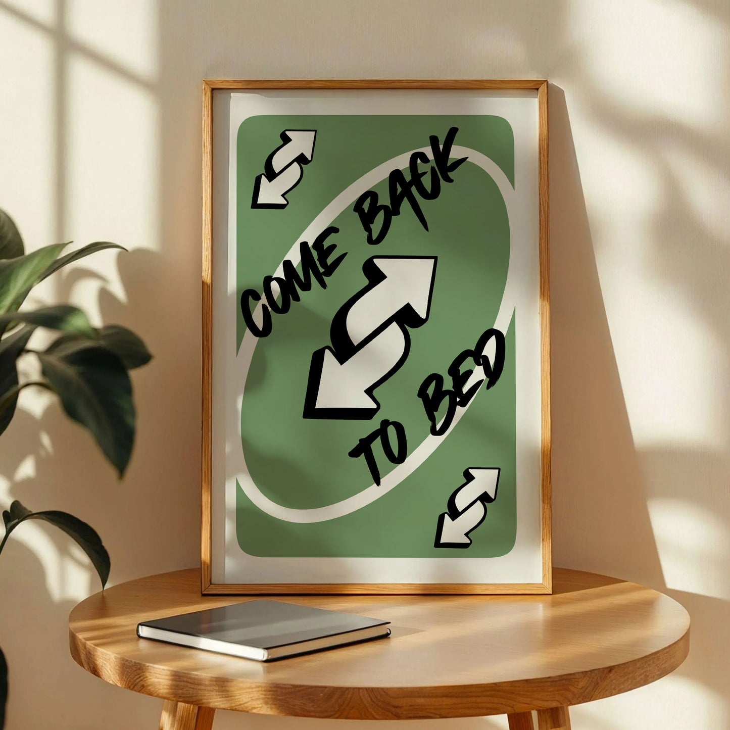 Come Back to Bed Card Poster