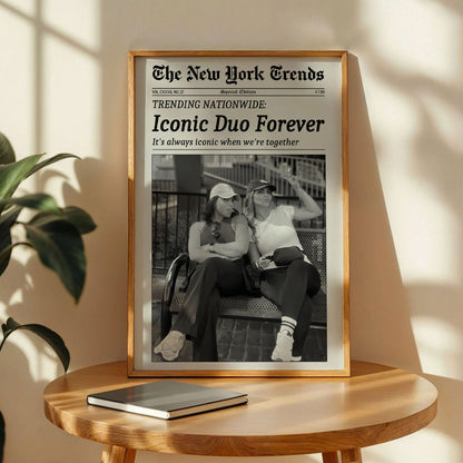 Iconic Duo Forever New York News Poster