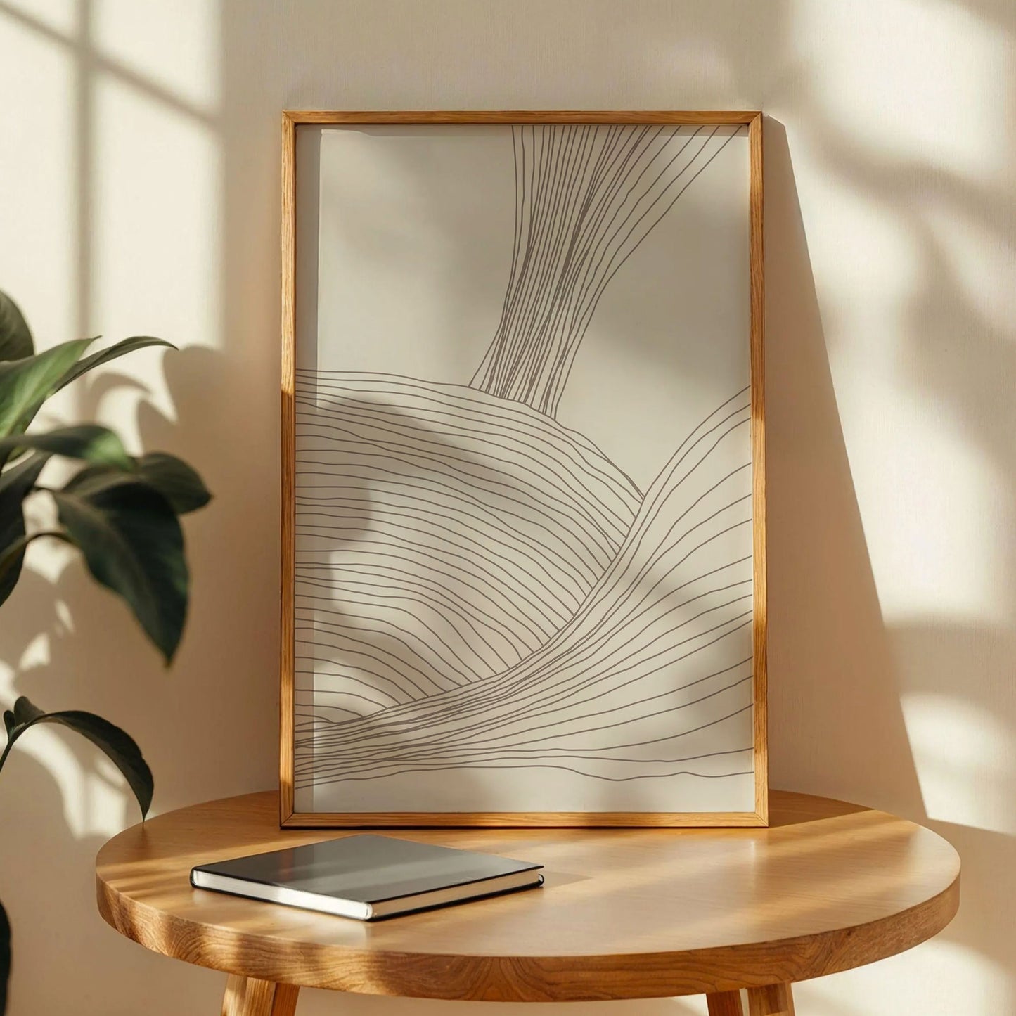 Beige Lines - Gentle Rise Art Print