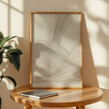 Beige Lines - Gentle Rise Art Print