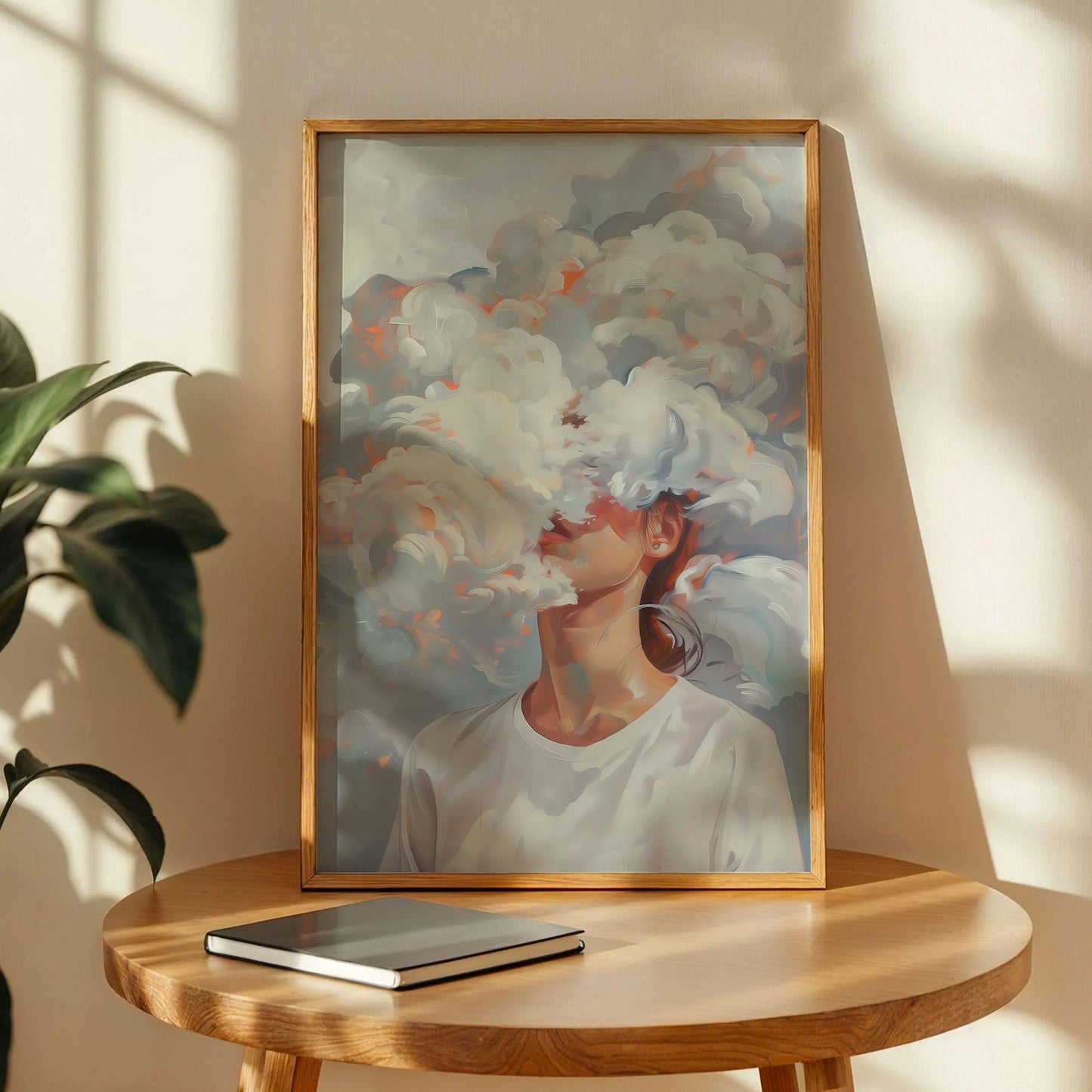 Surreal Cloud Head Print