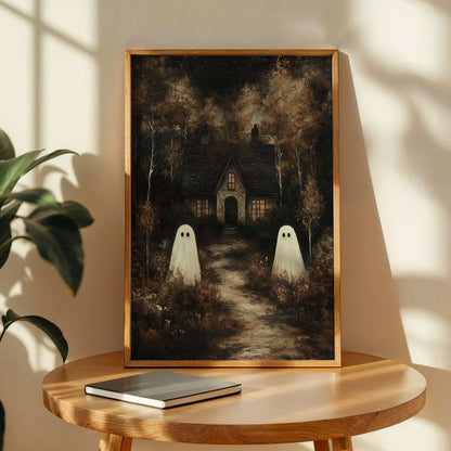 Ghosts in Dark Forest Gothic Print