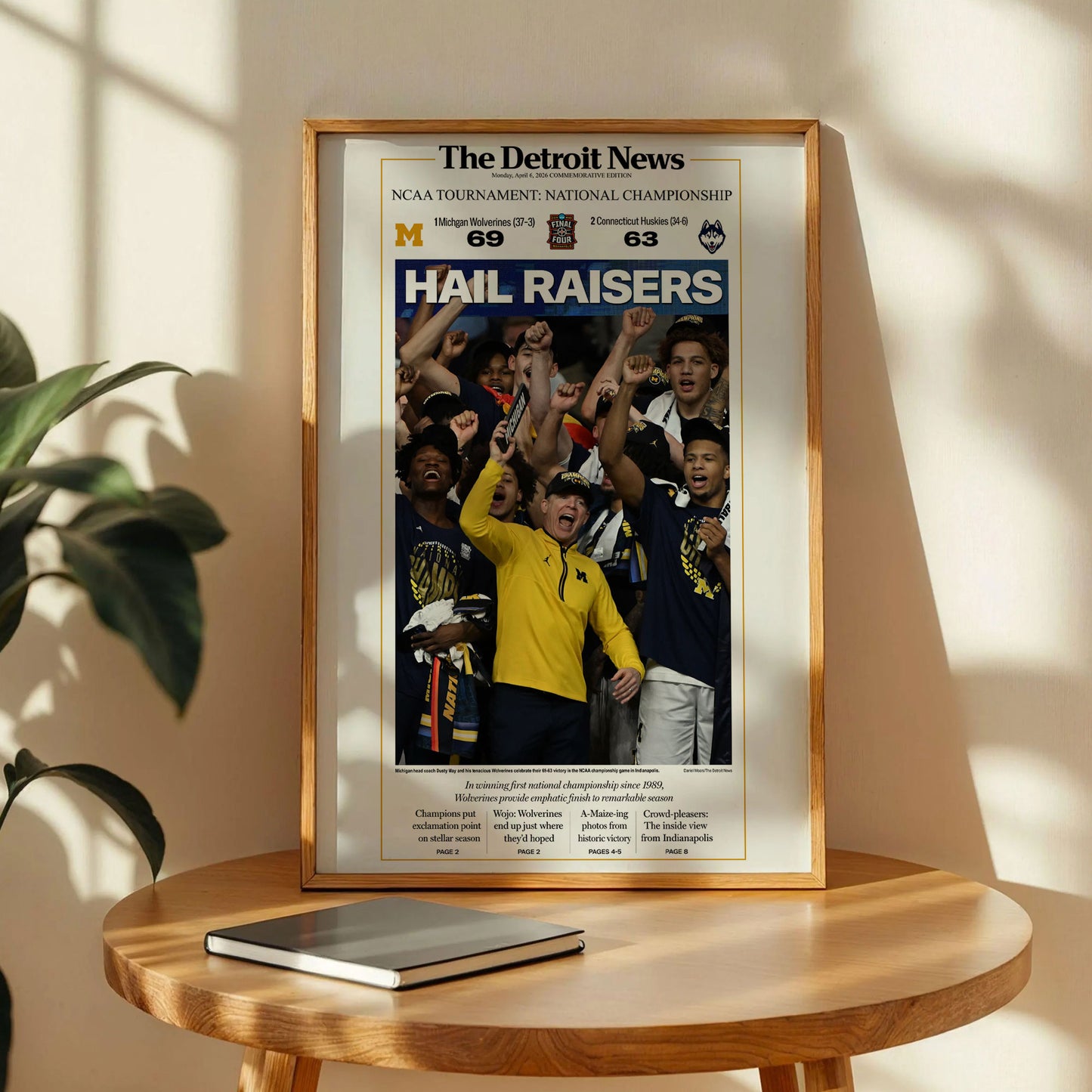 Michigan Wolverines 2026 Basketball Poster