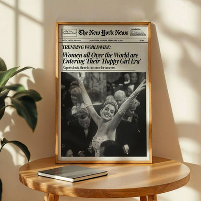 Happy Gỉrl Era Newspaper Poster