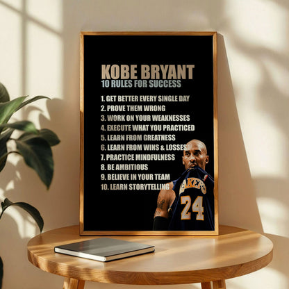 Kobe Bryant 10 Rules for Success Poster