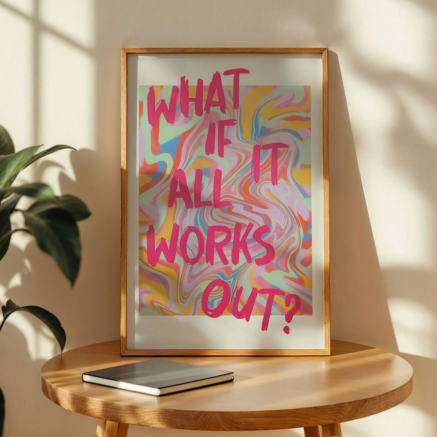 Retro What If It All Works Out Newspaper Poster