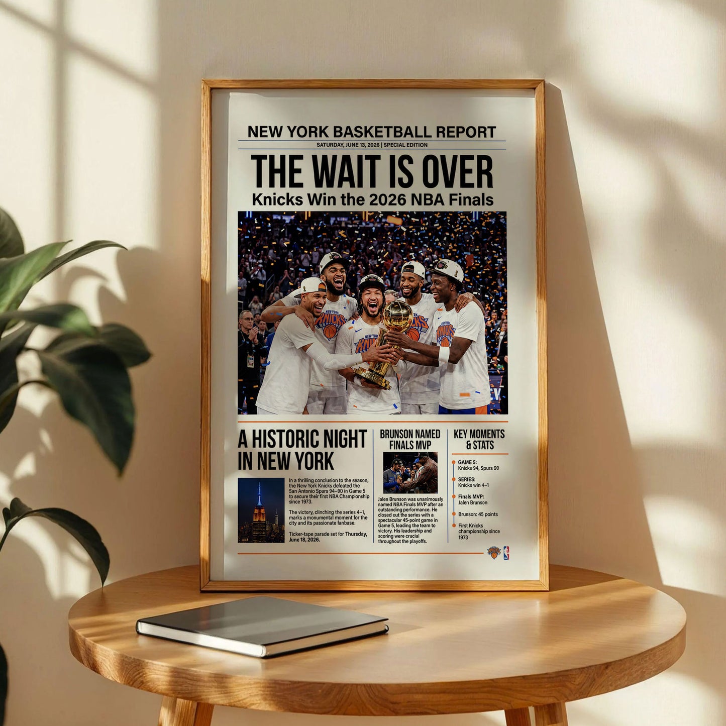 Knicks Championship Banners Poster