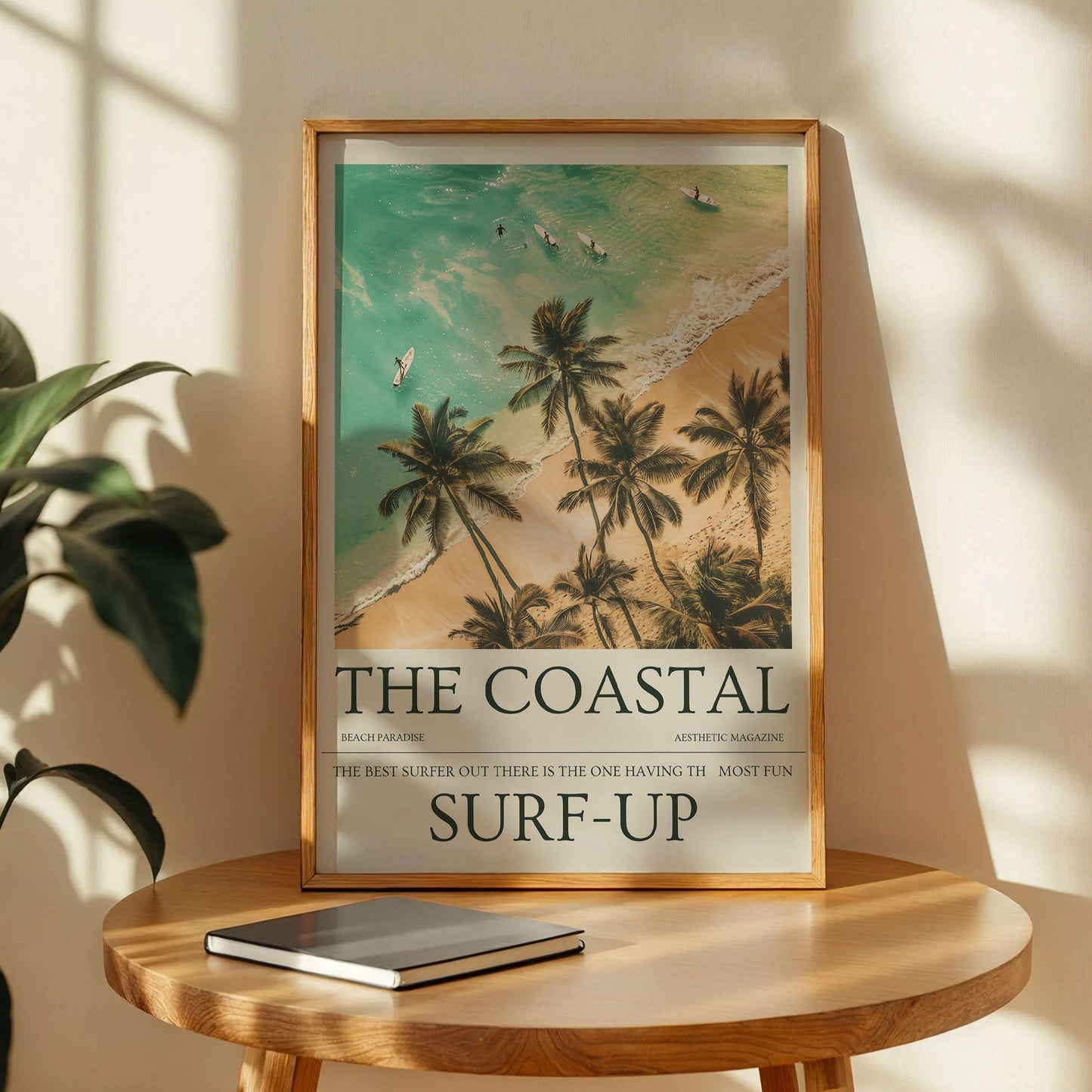 Vintage Surf-Up Newspaper Print