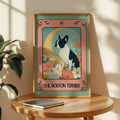 The Boston Terrier Dog Card Poster