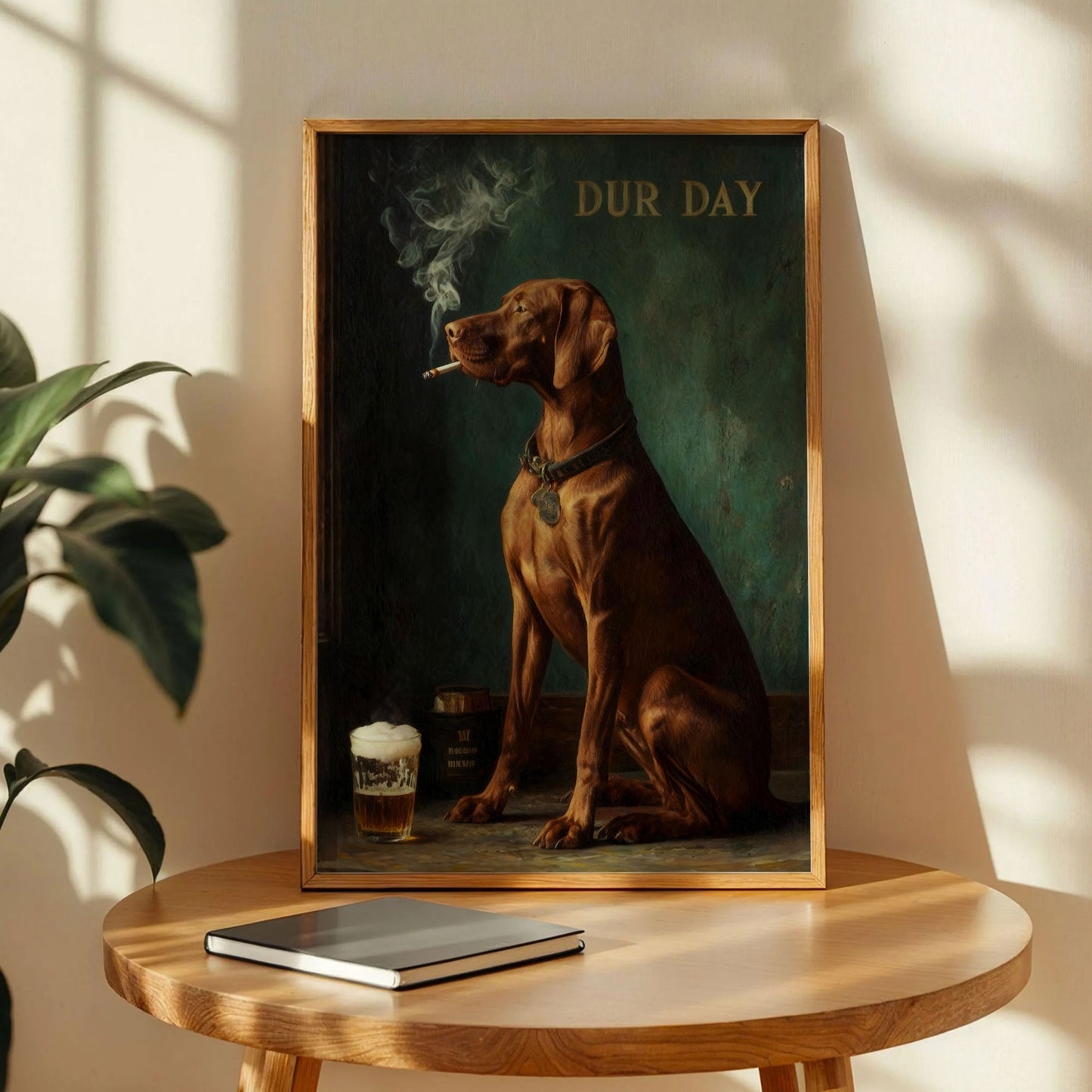 Vizsla In A Suit With A Cigar Poster