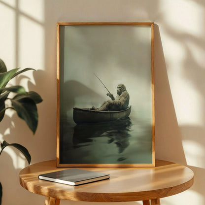 Bigfoot Fishing Wall Art