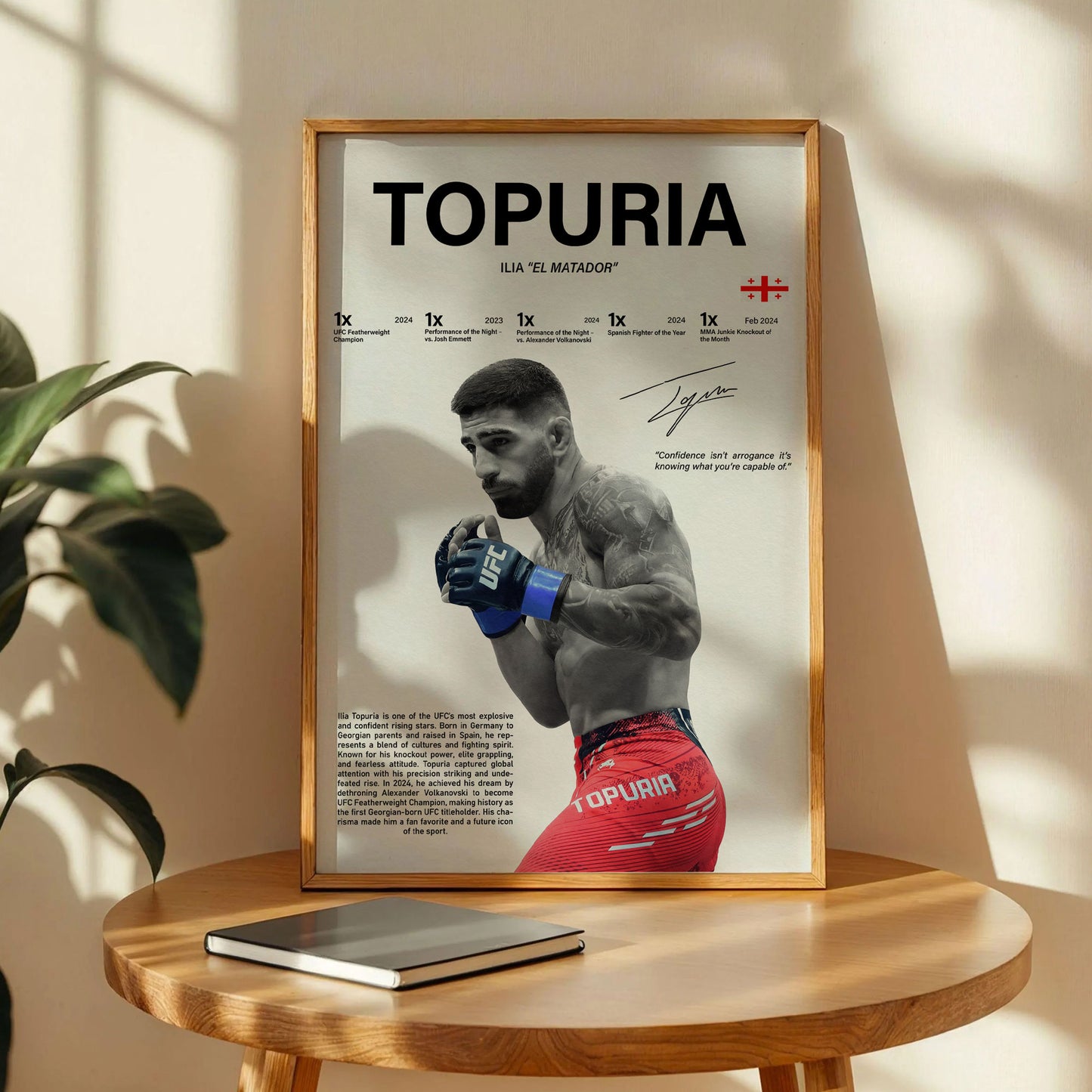 Ilia Topuria UFC Champion Poster