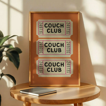 Couch Club Ticket Print