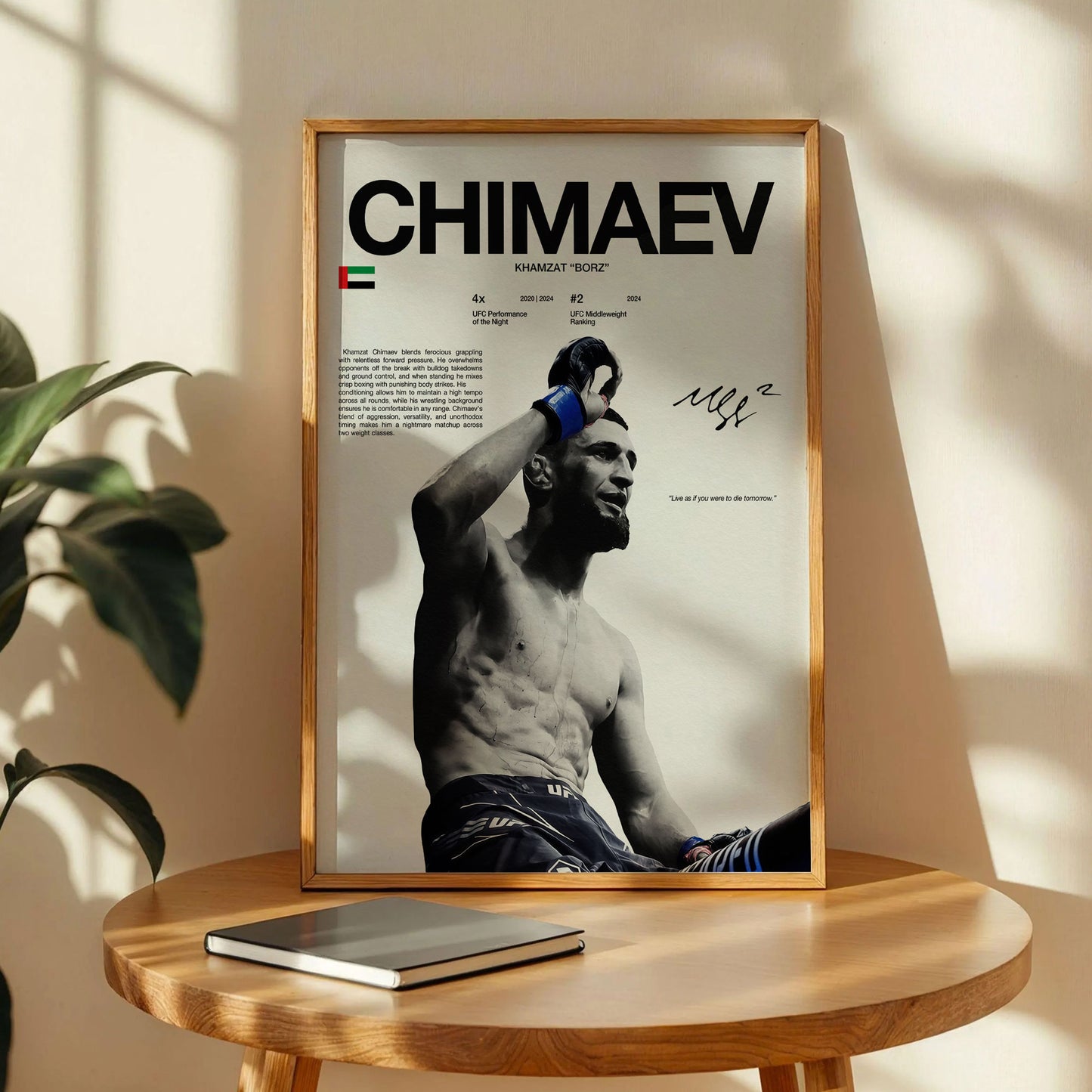 Khamzat Chimaev Poster