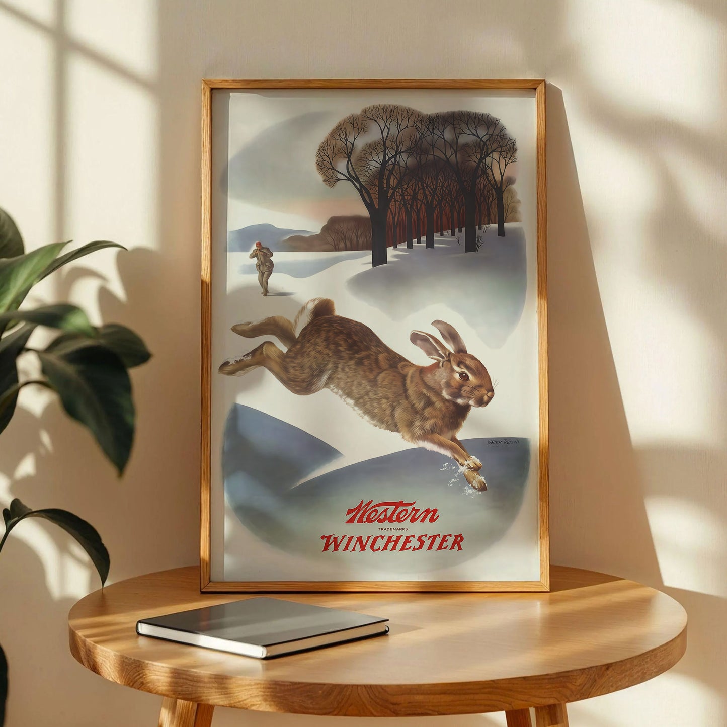 Vintage Western Winchester Hunting Art Home