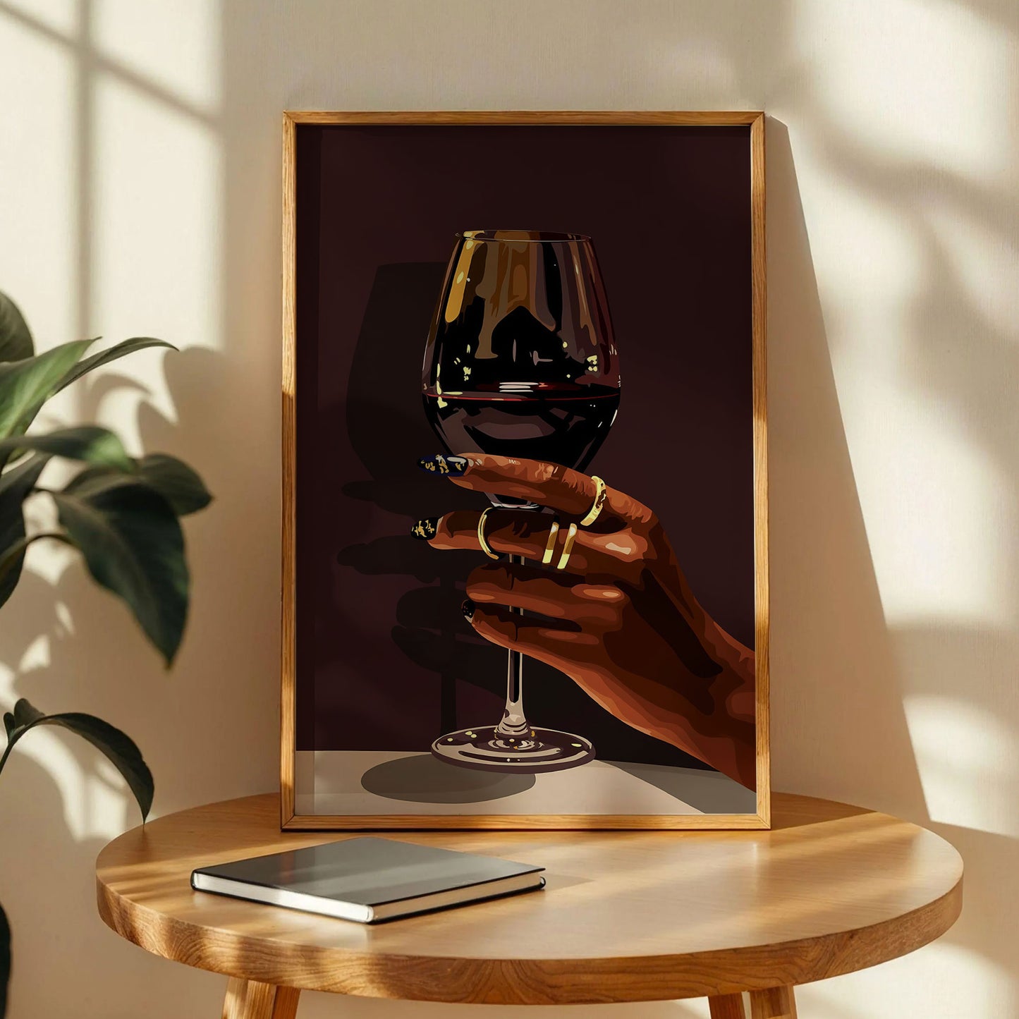 Black Woman And Wine Art
