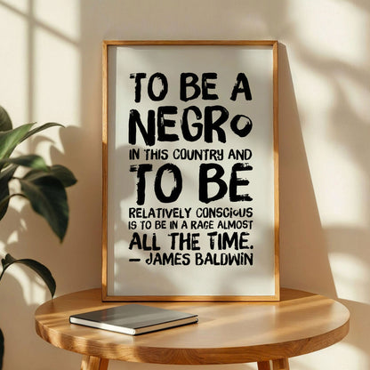 James Baldwin Quote Poster
