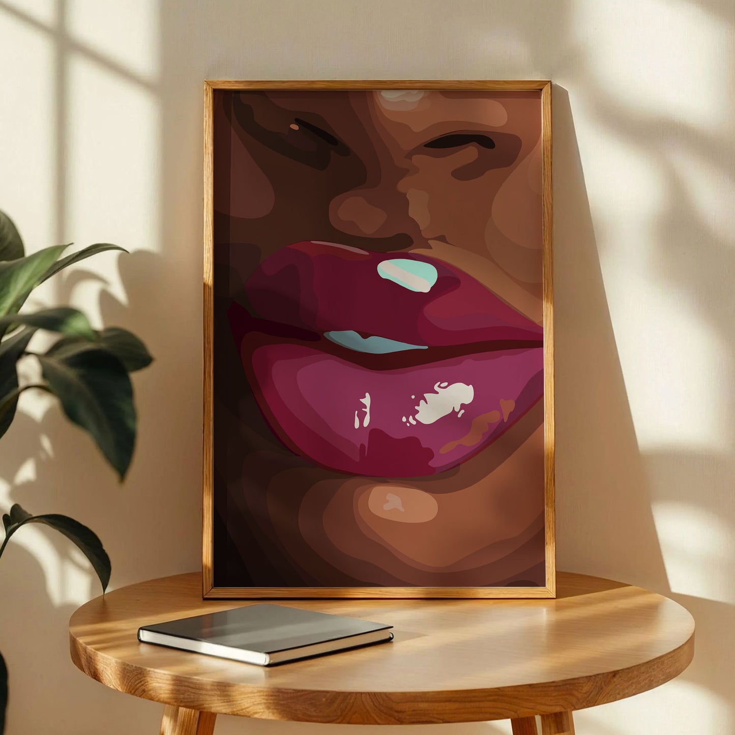 Glossy Red Lips Art Print