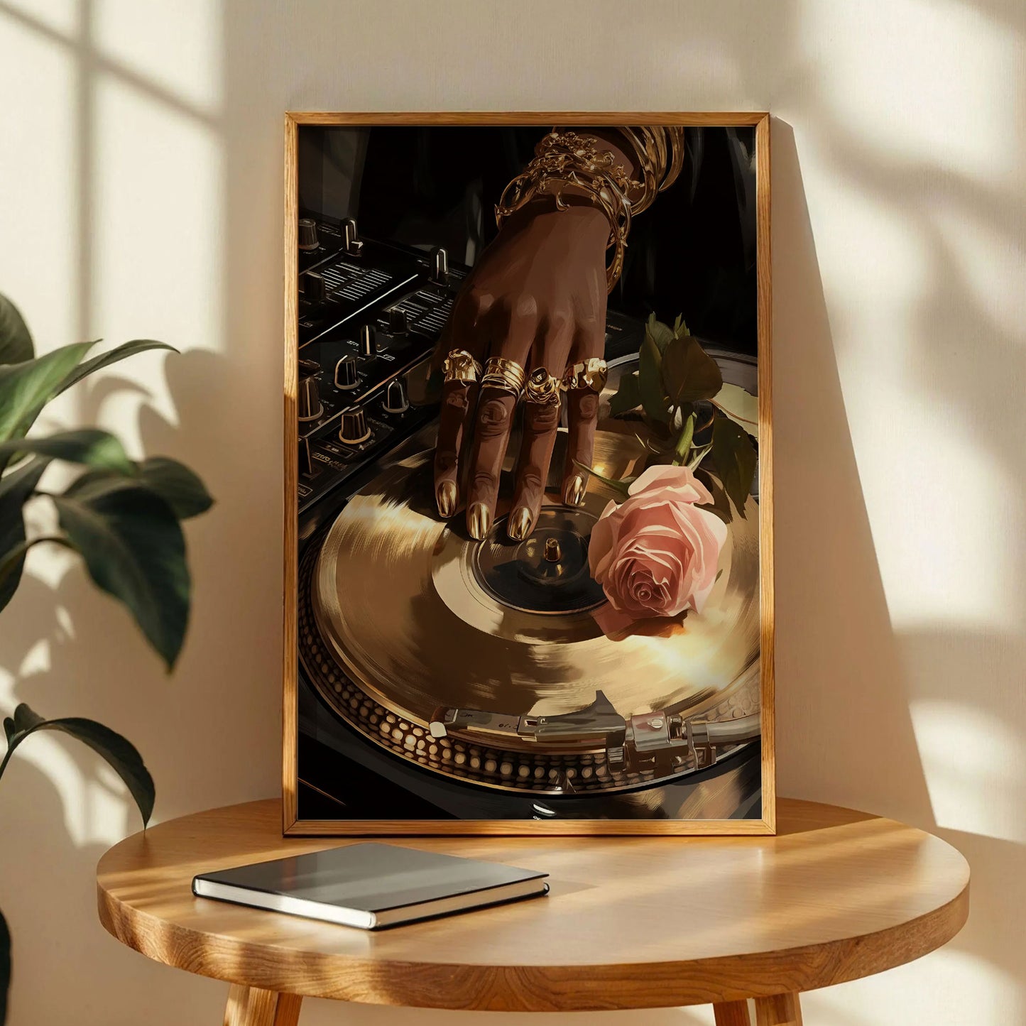 DJ Black Woman Fashion Wall Art