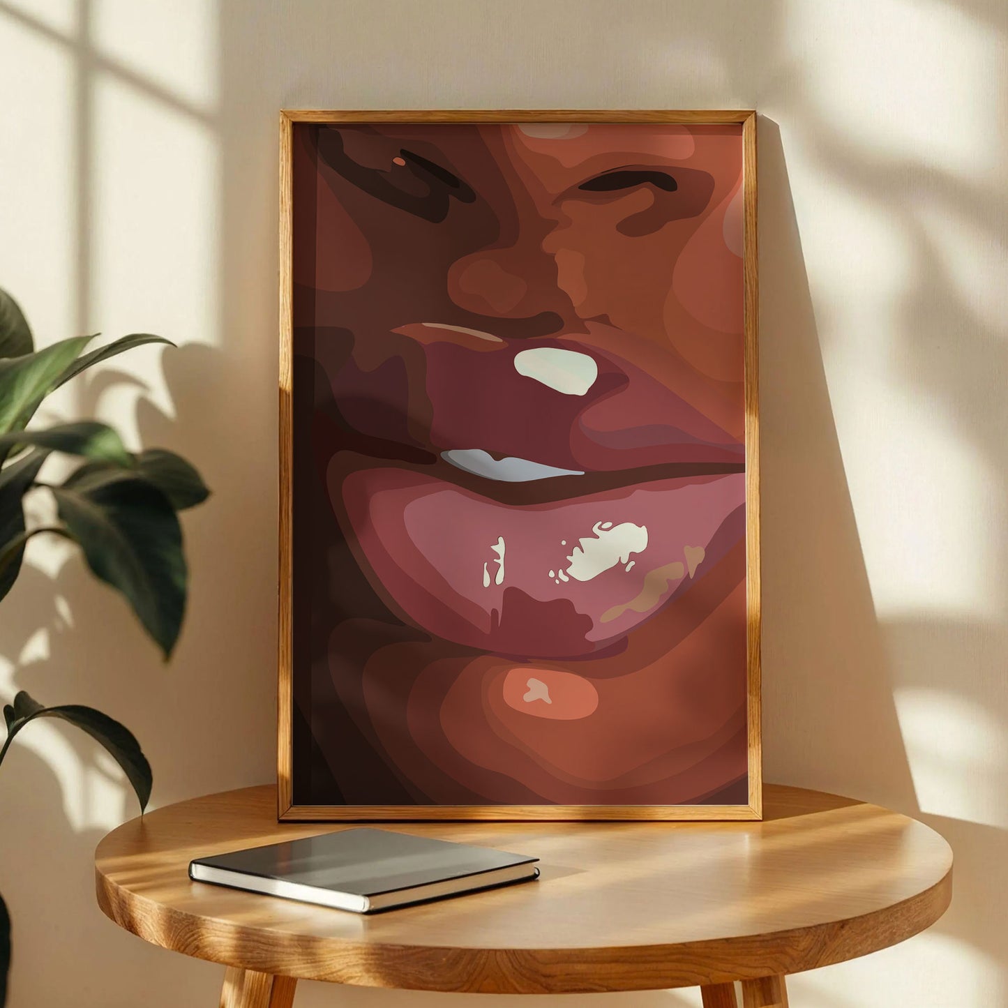 Black Woman Lips Art