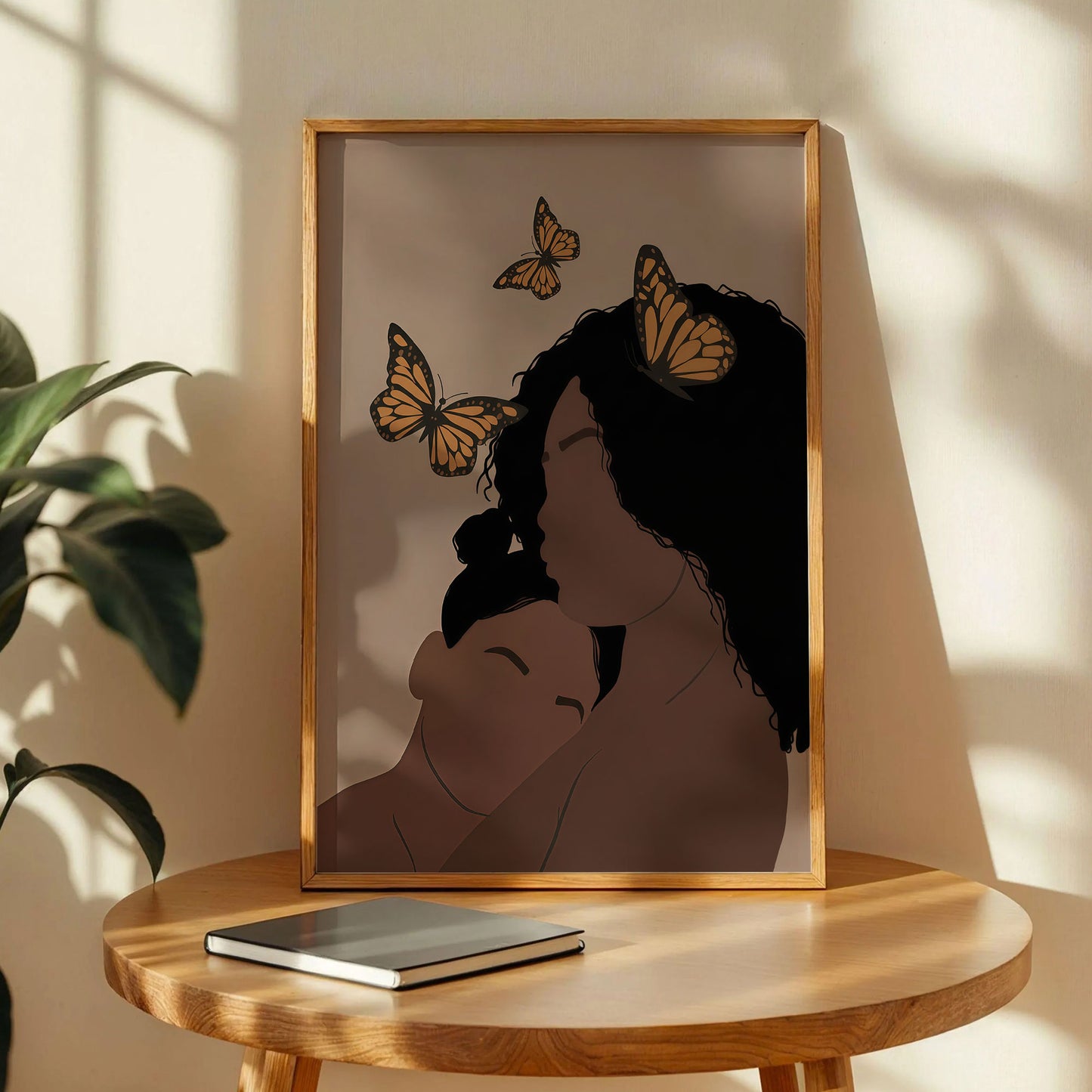 Black Mother and Daughter Wall Art
