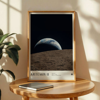 Artemis II Earthset Print Art