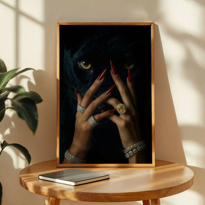 Luxus Black Tiger Poster