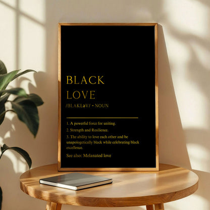 Black Love Quote Wall Art