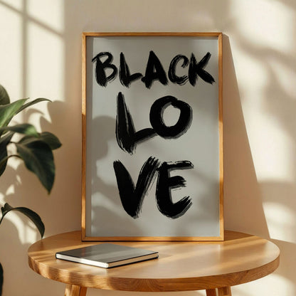 Black Love Quote Wall Art