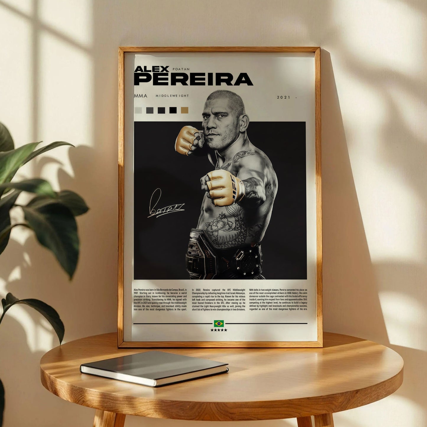 Alex Pereira UFC Champion Poster