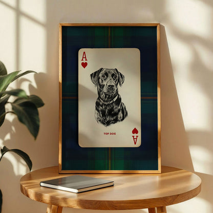 Black Lab Dog Portrait Poster
