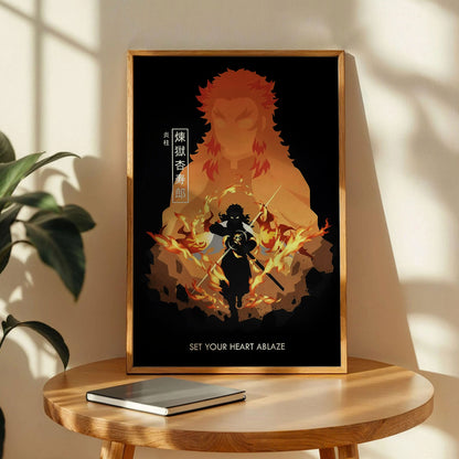 Set Your Heart Ablaze Demon Slayer Poster