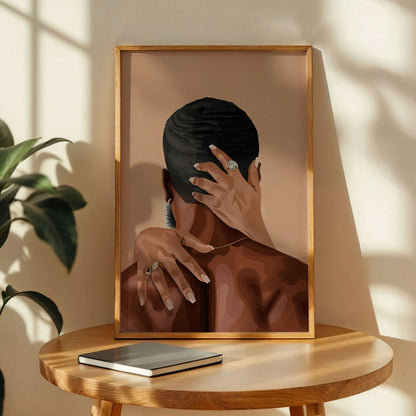 Black Couple Art Print